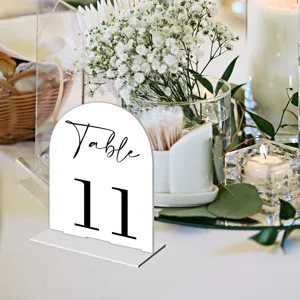 Acrylic wedding table number sign arch design party decor table centerpieces display stand