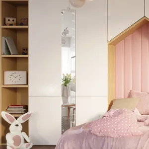 Acrylic mirror height growth chart wall sticker for kids bedroom decor and height measuring.