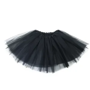 Klassieke zwarte tule tutu rok voor dames, perfect voor feestjes, dans en vrije tijd.