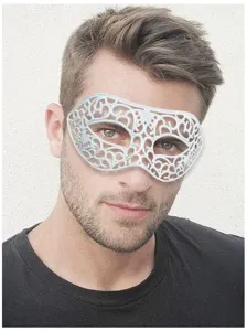 Witte maskerbal masker voor Halloween feest, half gezicht oogmasker carnavalsrekwisieten voor feestjes