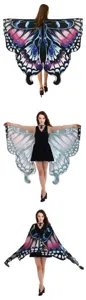 Butterfly wings cape shawl Halloween starry cloak dance performance costume detail view