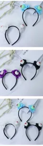 Halloween bloederige oogbal haarband bloemig gothisch feest haarhoepel kostuum accessoire