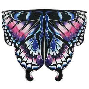 Halloween butterfly wing shawl galaxy digital print cape dance party costume accessories