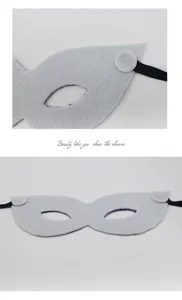 Mardi Gras carnaval vilt half gezicht oogmasker met elastische band voor feestje