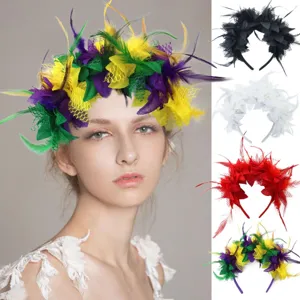 Carnaval Veer Bloem Hoofdband Feest Festival Masquarade Performance Hoofddeksel Veelkleurig Bloemen Haarband Voor Dames Heren