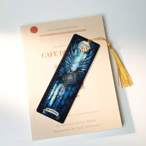 Acrylic Dragon Bookmark Stained Glass Style Aesthetic Page Marker with Gold Tassel