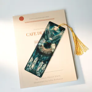 Acrylic Bookmark with Tassel Fantasy Eagle Crystal Design Reading Stationery Gift Item