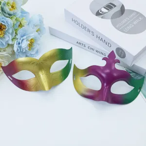 Kleurrijke maskerbal halfmaskers voor feestkostuum, verloop gelakte balmasker prestatie rekwisieten