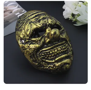 Halloween horror clown mask thickened scary party prop for holiday costume dress-up events.
