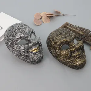 Halloween Scary Skull Full Face Mask Masquerade Carnival Party Costume Prop Resin Horror Mask For Men Women Decoration