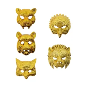 Gouden dieren maskers set voor feest kostuum Halloween masquerade decoratie rekwisieten