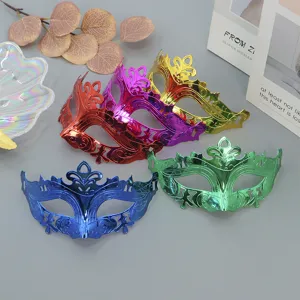 Kleurrijke metallische halfgezicht masquerade maskers set voor Halloween feest kostuum.