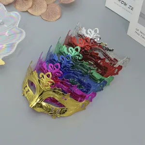 Halloween gegalvaniseerde halfgelaat masker set, kleurrijke feestfeest rekwisieten.