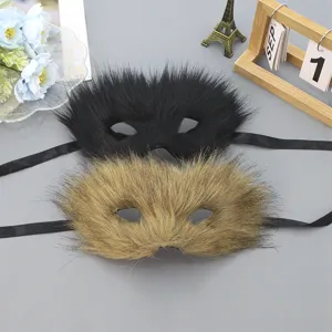 Halloween Flauschige Halbgesicht Maske Kostüm Party Faux Pelz Fuchs Masken für Cosplay Party