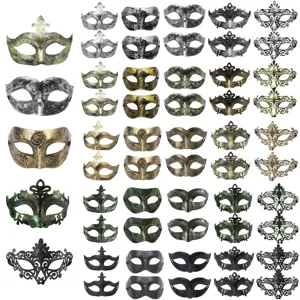 Halloween Retro Half Gelaat Masquerade Maskers Voor Vrouwen Mannen Vintage Venetië Carnaval Feest Masker Kostuum Rekwisieten Accessoire