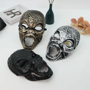Halloween animale viso intero maschera di plastica spaventosa set accessori festa