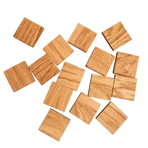 Wooden texture square magnetic sticker fridge magnet note holder for home and office decor