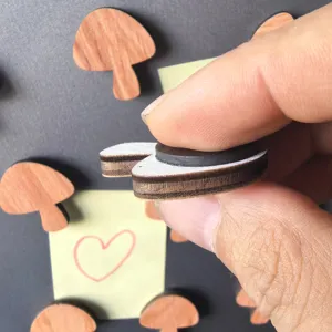 Wooden magnetic refrigerator sticker mushroom shape fridge magnet home decor item