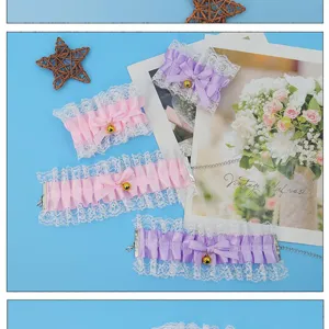 Lolita kant armband schattige strik bel armband japanse stijl sieraden accessoire voor meisjes detail