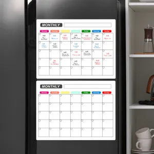 Magnetischer kühlschrank monatskalender whiteboard für küche tägliche planung notizen.