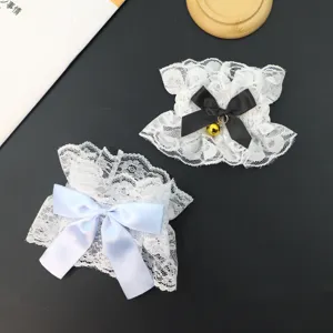 Sexy Kanten Strik Armband Met Bel Bloem Polsmanchet Voor Halloween Carnaval Venetië Masquerade Feest Kostuum Requisieten Vrouwen Sieraden