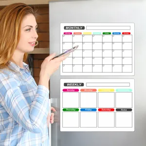 Magnetischer Kühlschrank Kalender Monats- und Wochenplaner Tafeln für die Küchenorganisation.
