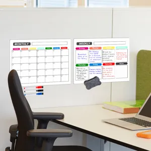 Magnetischer Whiteboard Kalender Monatsplaner Wochenplaner Set für Büro und Kühlschrank