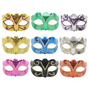 Kleurrijke balmasker maskers half gezicht Venetiaanse oogmaskers voor Halloween feest carnaval kostuum