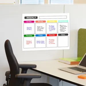 Magnetischer Wochenplaner Whiteboard Kalender trocken abwischbar Notiztafel für Büro und Haushalt