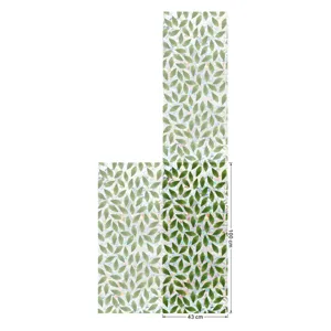 Colorful leaf window film static privacy glass sticker rainbow suncatcher for home decor 43x100cm