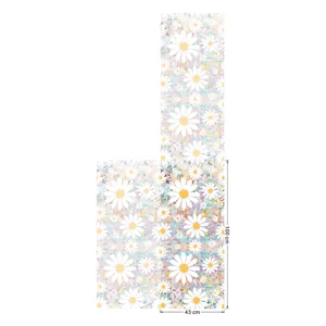 Rainbow window film static glass sticker suncatcher daisy floral pattern privacy decorative