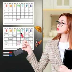 Magnetischer Monatskalender Whiteboard für den Kühlschrank, praktischer Küchen Planer.