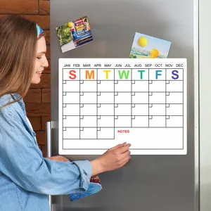 Magnetischer kühlschrank kalender trockener abwischbarer monats planungs memo block