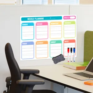 Magnetischer Wochenplaner Whiteboard für Kühlschrank und Büro mit Stiften und Radiergummi.