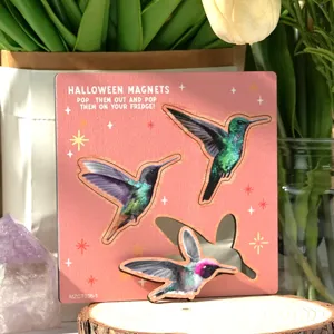 Houten kolibrie koelkastmagneten set schattige uitdrukbare dieren magneten keuken thuis decor