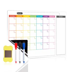 Magnetischer Monatskalender Whiteboard Set mit Stiften und Radiergummi für Kühlschrank.