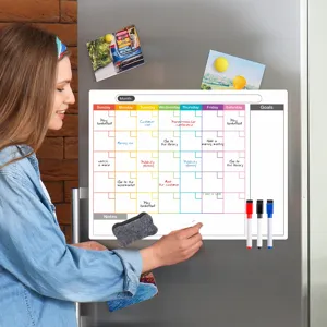 Magnetischer Monatskalender für den Kühlschrank, trocken abwischbare Terminplaner.