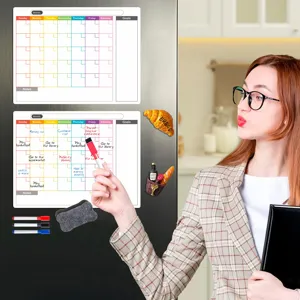 Magnetischer Kühlschrank Kalender Whiteboard Set mit Stiften für die tägliche Planung.