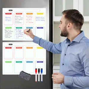 Magnetischer Wochenkalender Whiteboard Planer Set für Küche Kühlschrank und Zuhause