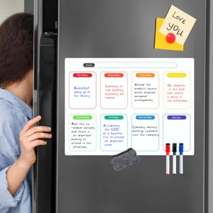 Magnetischer Wochenplaner Whiteboard für Kühlschrank mit Stiften und Radiergummis für Alltag.