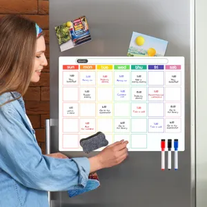 Magnetische Monatskalender Tafel für Kühlschrank, trocken abwischbarer Familienplaner Kalender.