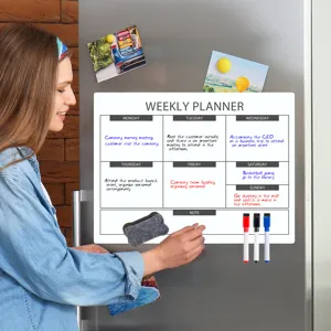Magnetischer Wochenplaner Whiteboard für Kühlschrank Trocken abwischbarer Kalender.