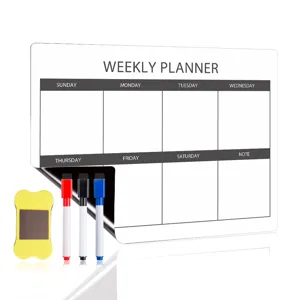 Magnetischer Wochenplaner Whiteboard Set für Kühlschrank mit Stiften und Radierer.