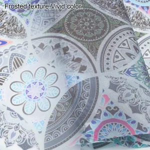 Decoratieve mandala gematteerde raamsticker statische kleeffolie voor glas thuis