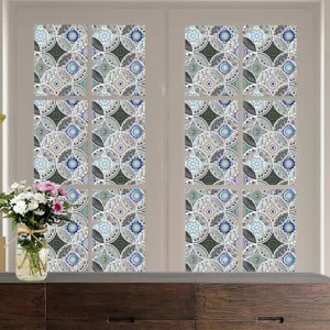 PVC retro mandala statische raamfolie matglas folie verwijderbare woning decor thuis