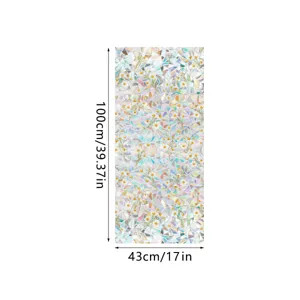 Holographic Window Film Daisy Glass Sticker Rainbow Static Cling Decal Size 43x100cm