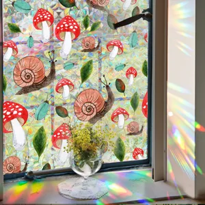 Rainbow window film static sticker sun catcher decorative glass sticker for home decor