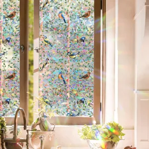 Colorful Suncatcher Window Film Prism Rainbow Static Glass Sticker for Home Decoration