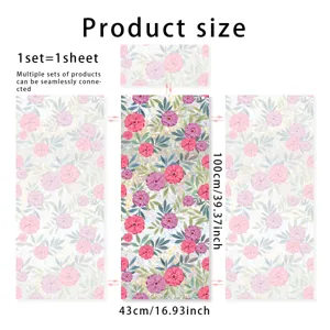 Decorative colorful floral window sticker static cling sun catcher 43x100cm details spec