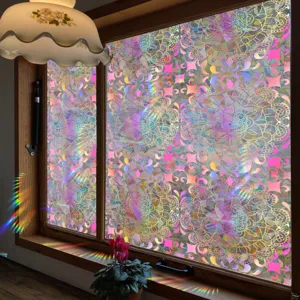 Rainbow window film sun catcher holographic prism glass sticker for stunning home decor.